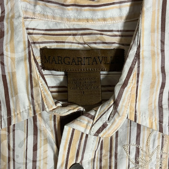 Striped embroidered shirt sleeve casual - Picture 3 of 6